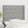 Tête de lit avec oreilles Gris clair 103x16x118/128 cm Tissu 621318621318