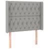 Tête de lit avec oreilles Gris clair 103x16x118/128 cm Tissu 621318621318