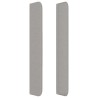 Tête de lit avec oreilles Gris clair 103x16x118/128 cm Tissu 621318621318