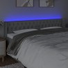 Tête de lit à LED Gris clair 203x16x78/88 cm Tissu 621319621319