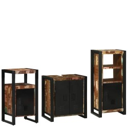 Ensemble de mobilier de salle de bain 3 pcs Bois Recyclé Solide 621322621322