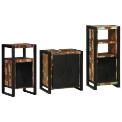Ensemble de mobilier de salle de bain 3 pcs Bois Recyclé Solide 621322621322
