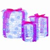 Décoration de boîte cadeau 3 pcs Bleu 20 x 20 x 21 cm Acrylique 621324621324