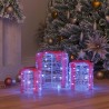 Décoration de boîte cadeau 3 pcs Bleu 20 x 20 x 21 cm Acrylique 621324621324