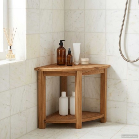 Table d'appoint de salle de bain Naturel 45 x 45 x 46 cm 621327621327