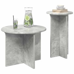 Ensemble de tables d'appoint 2 pcs Gris béton Bois d'ingénierie 621328621328