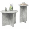 Ensemble de tables d'appoint 2 pcs Gris béton Bois d'ingénierie 621328621328