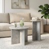 Ensemble de tables d'appoint 2 pcs Gris béton Bois d'ingénierie 621328621328