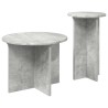 Ensemble de tables d'appoint 2 pcs Gris béton Bois d'ingénierie 621328621328