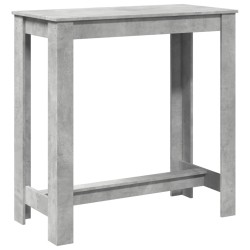Table de bar gris béton 102x50x103,5 cm bois d'ingénierie 621329621329