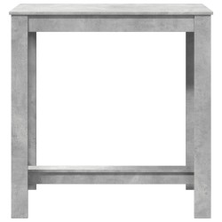Table de bar gris béton 102x50x103,5 cm bois d'ingénierie 621329621329