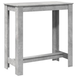 Table de bar gris béton 102x50x103,5 cm bois d'ingénierie 621329621329