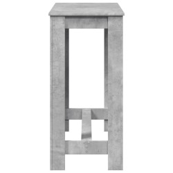 Table de bar gris béton 102x50x103,5 cm bois d'ingénierie 621329621329