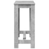 Table de bar gris béton 102x50x103,5 cm bois d'ingénierie 621329621329