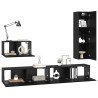 Ensemble meuble TV 4 pcs Chêne noir Bois d'ingénierie 621330621330