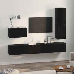 Ensemble meuble TV 4 pcs Chêne noir Bois d'ingénierie 621330621330