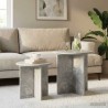 Ensemble de tables d'appoint 2 pcs Gris béton Bois d’ingénierie 621332621332