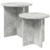 Ensemble de tables d'appoint 2 pcs Gris béton Bois d’ingénierie 621332621332