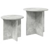 Ensemble de tables d'appoint 2 pcs Gris béton Bois d’ingénierie 621332621332