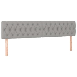 Têtes de lit Gris clair 200x7x78/88 cm Tissu 621333621333