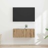 Meuble TV mural 2 pcs Chêne artisan Bois d'ingénierie 621339621339