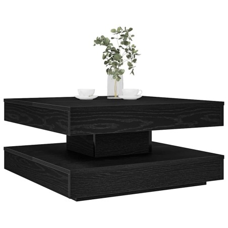 Table basse rotative à 360 degrés noir 70x70x34,5 cm 621341621341