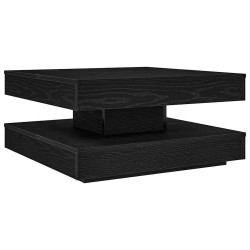 Table basse rotative à 360 degrés noir 70x70x34,5 cm 621341621341