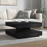 Table basse rotative à 360 degrés noir 70x70x34,5 cm 621341621341