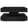 Table basse rotative à 360 degrés noir 70x70x34,5 cm 621341621341