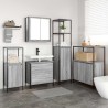 Ensemble de mobilier de salle de bain avec étagère 5 pcs Gris 621345621345
