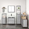 Ensemble de mobilier de salle de bain avec étagère 5 pcs Gris 621345621345