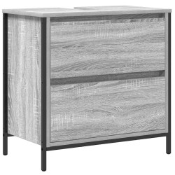 Ensemble de mobilier de salle de bain avec étagère 5 pcs Gris 621345621345