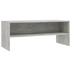 Meuble TV Gris béton 100x40x40 cm Bois d’ingénierie 621347621347