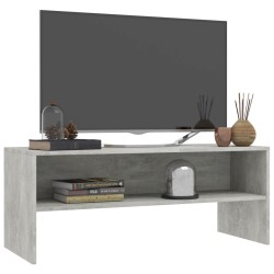 Meuble TV Gris béton 100x40x40 cm Bois d’ingénierie 621347621347