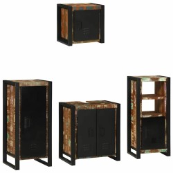 Ensemble de mobilier de salle de bain 4 pcs Bois Recyclé Solide 621350621350