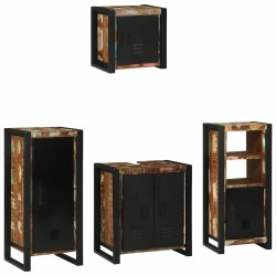 Ensemble de mobilier de salle de bain 4 pcs Bois Recyclé Solide 621350621350
