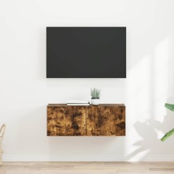 Meuble TV mural 2 pcs Chêne fumé 39 x 31 x 29,5 cm 621353621353