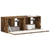 Meuble TV mural 2 pcs Chêne fumé 39 x 31 x 29,5 cm 621353621353