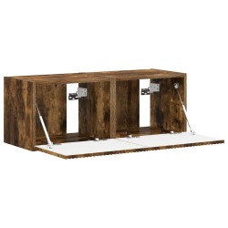 Meuble TV mural 2 pcs Chêne fumé 39 x 31 x 29,5 cm 621353621353