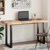 Dessus de table rectangulaire 140x60x4 cm bois massif d'acacia 621355621355
