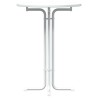 Table de bar blanc Ø80x110 cm bois d'ingénierie et acier 621358621358