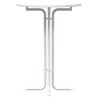 Table de bar blanc Ø80x110 cm bois d'ingénierie et acier 621358621358