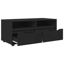 Meuble TV avec tiroir Noir 100 x 48 x 43 cm Bois d'ingénierie 621359621359