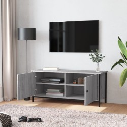 Meuble TV avec portes sonoma gris 102x35x45cm bois d'ingénierie 621360621360