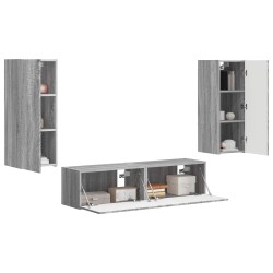 Ensemble meuble TV 2 pcs Gris Sonoma Bois d'ingénierie 621364621364