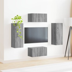 Ensemble meuble TV 2 pcs Gris Sonoma Bois d'ingénierie 621364621364