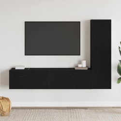 Ensemble meuble TV 4 pcs Chêne noir 130,5 x 30 x 140 cm 621366621366