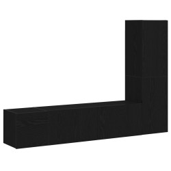 Ensemble meuble TV 4 pcs Chêne noir 130,5 x 30 x 140 cm 621366621366