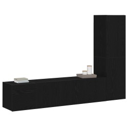 Ensemble meuble TV 4 pcs Chêne noir 130,5 x 30 x 140 cm 621366621366