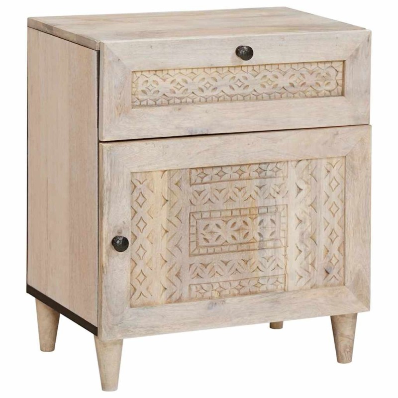 Table de chevet Blanc 50 x 33 x 60 cm Bois d'ingénierie 621367621367